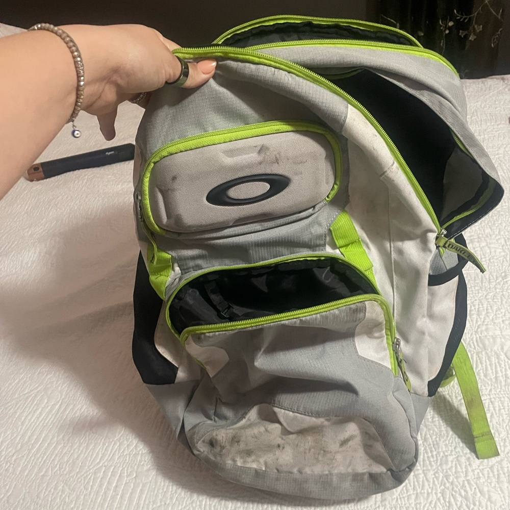 Oakley Gray and Green Men's Backpack